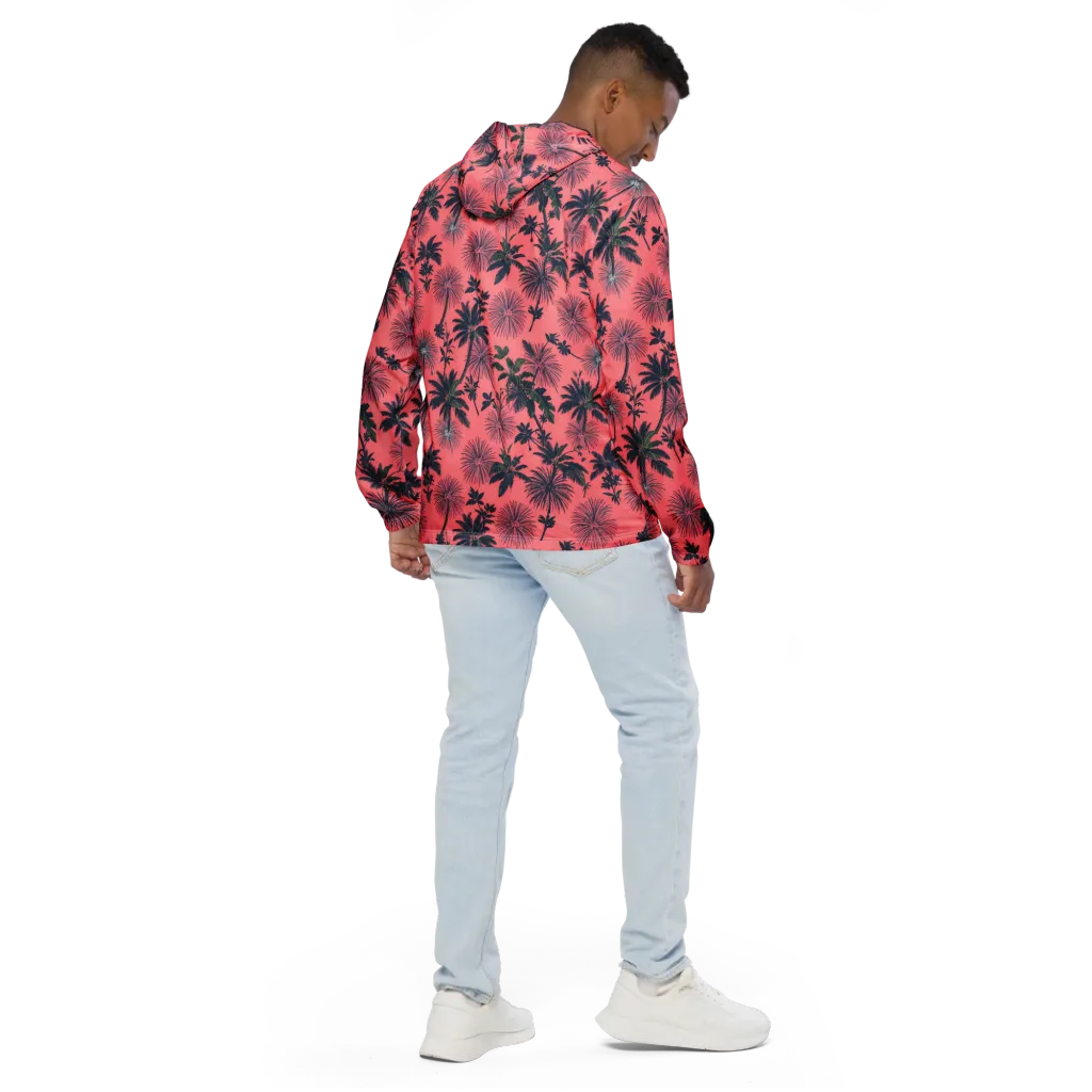 Coral Reverie on Men's Windbreaker — Back