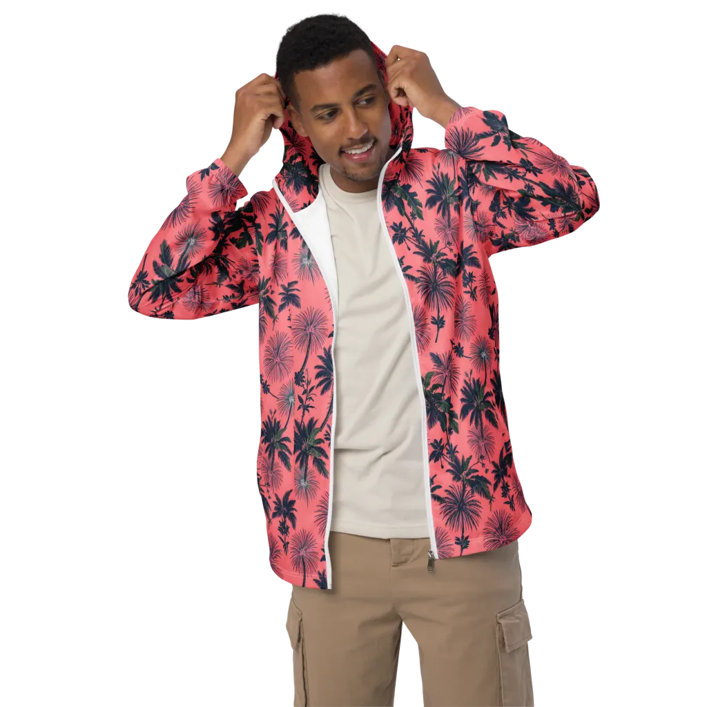 Coral Reverie on Men's Windbreaker — Front