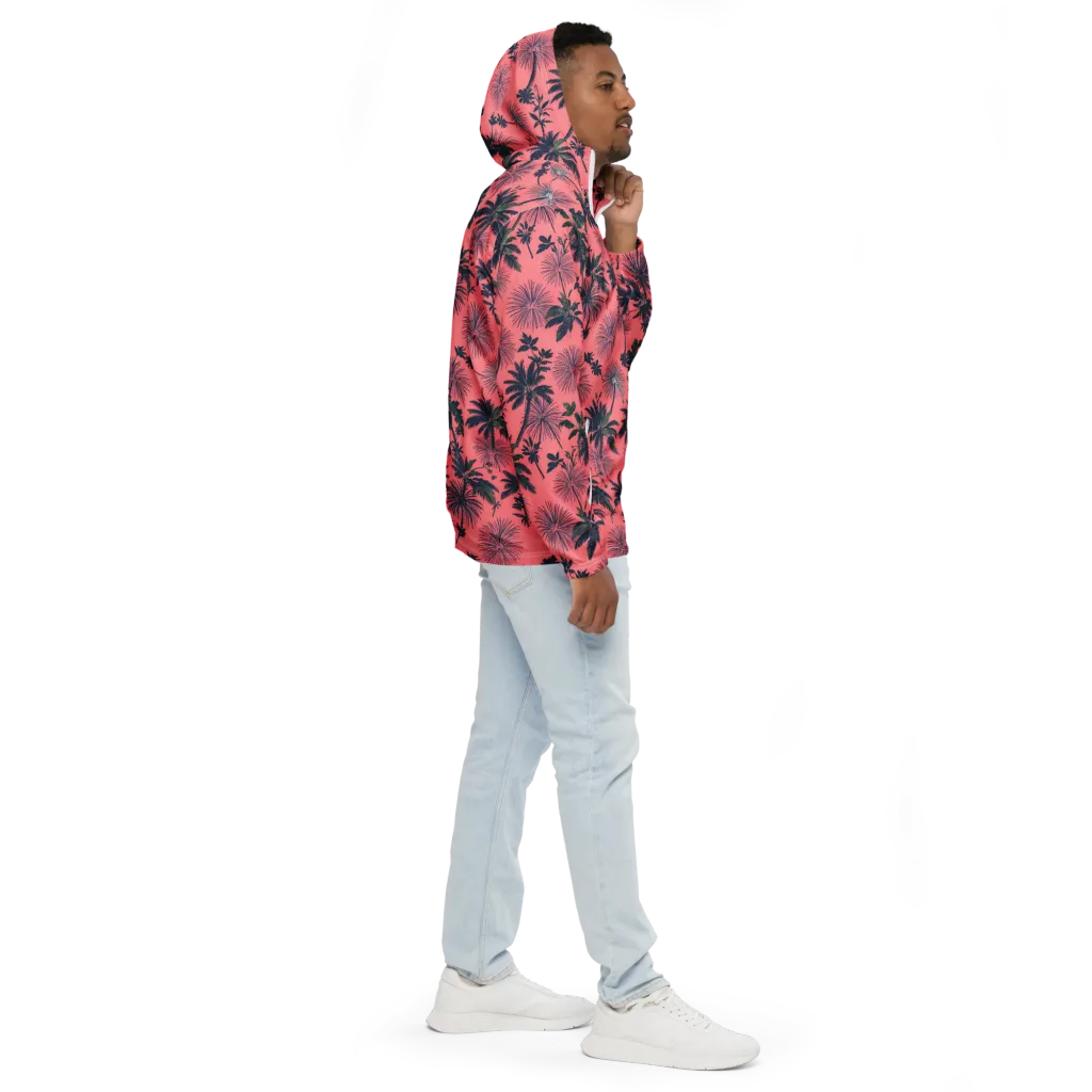 Coral Reverie on Men's Windbreaker — Right