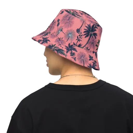 Coral Reverie on a Reversible Bucket Hat