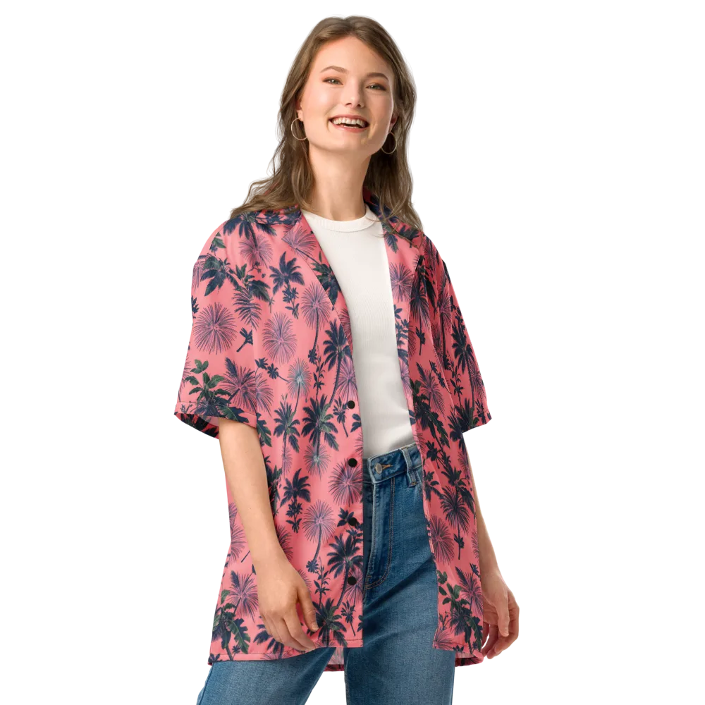 Coral Reverie on Button Shirt — Front