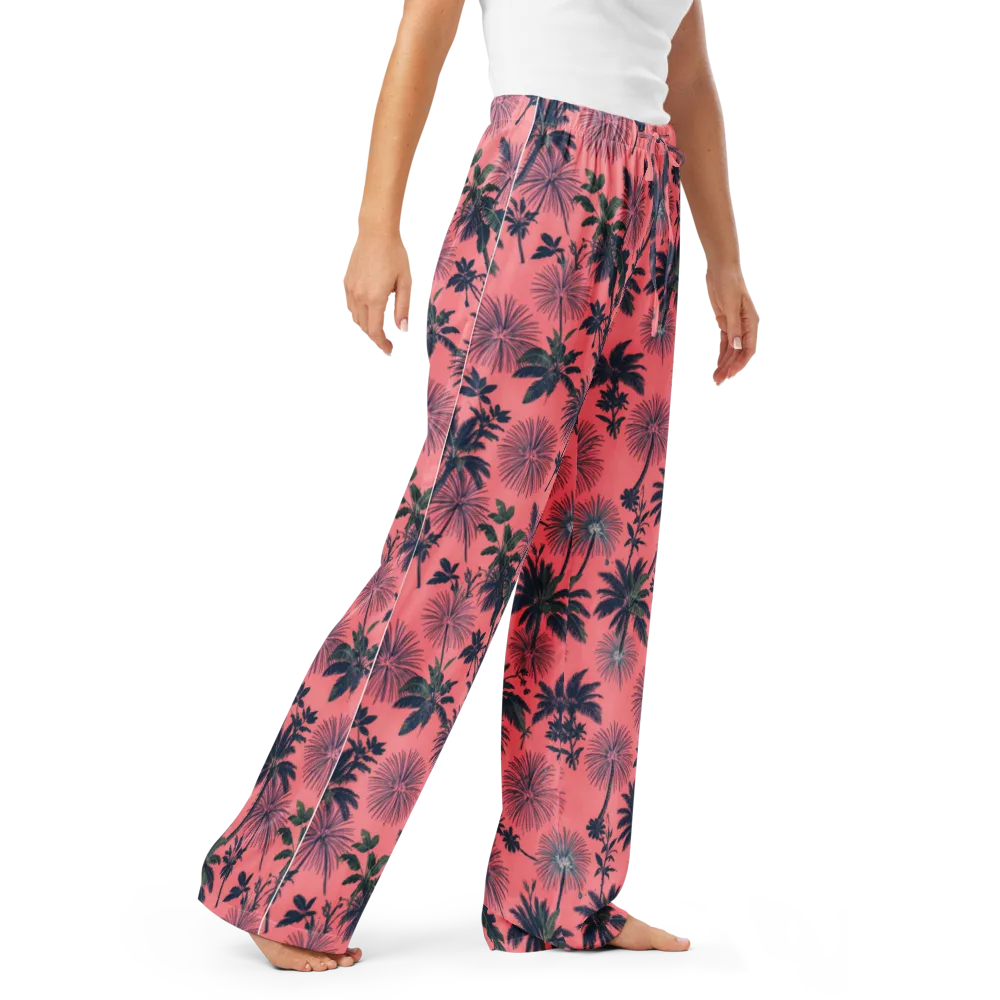Coral Reverie on Women's Pajama Pants — Right Front