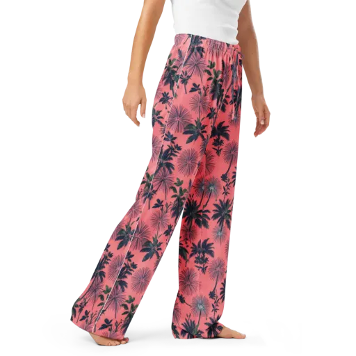Coral Reverie on a Women's Pajama Pants