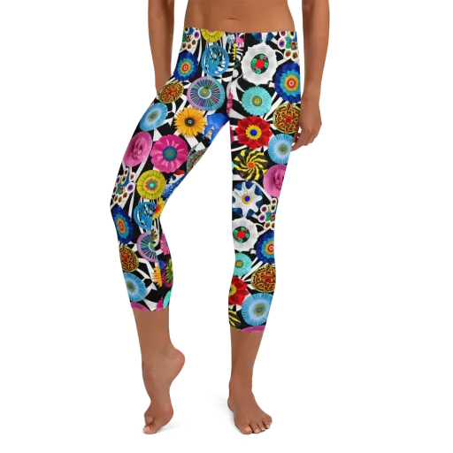 Chromatic Carnival on a Capri Leggings