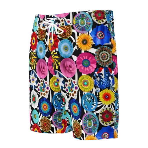 Chromatic Carnival on a Men's Board Shorts