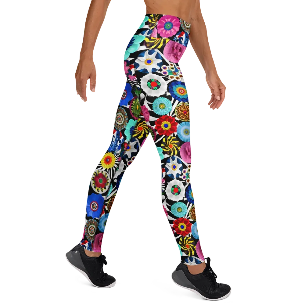 Chromatic Carnival on Yoga Leggings — Right