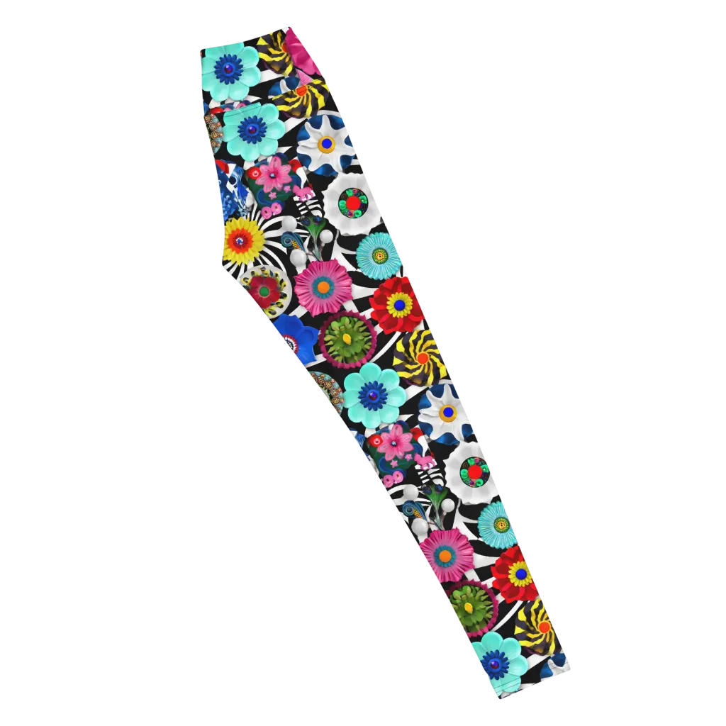 Chromatic Carnival on Yoga Leggings — Right