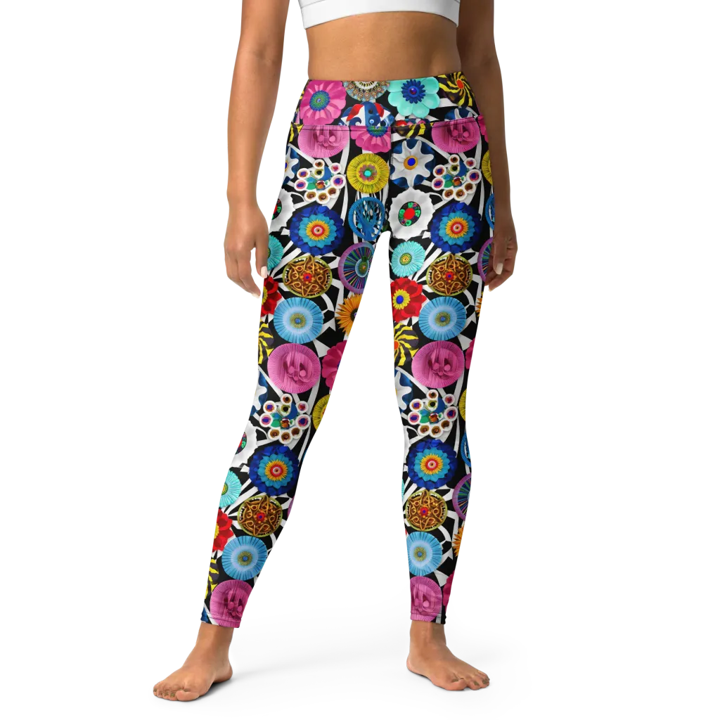 Chromatic Carnival on Yoga Leggings — Front