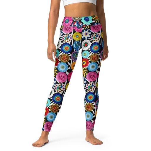 Chromatic Carnival on a Yoga Leggings