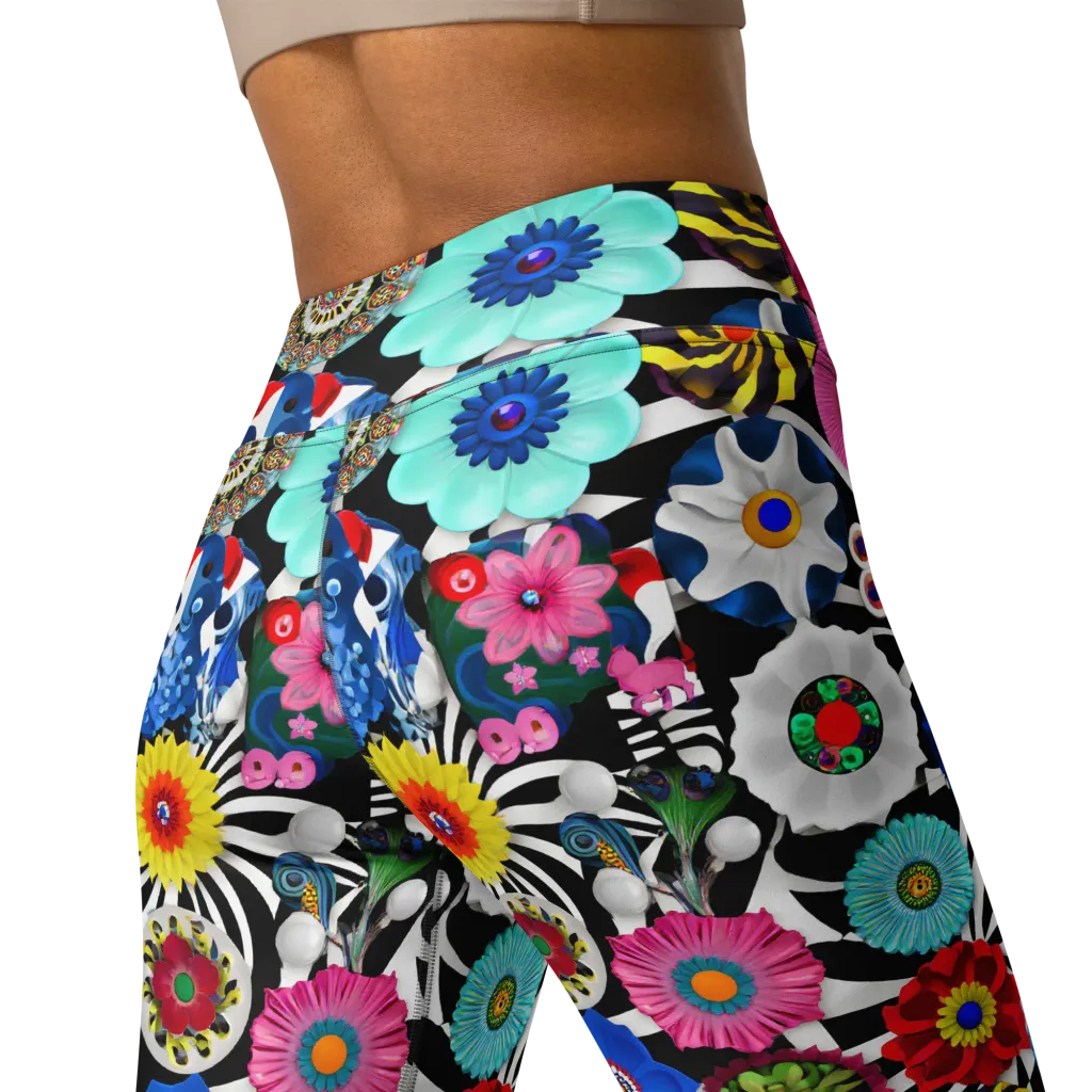 Chromatic Carnival on Yoga Leggings — Back