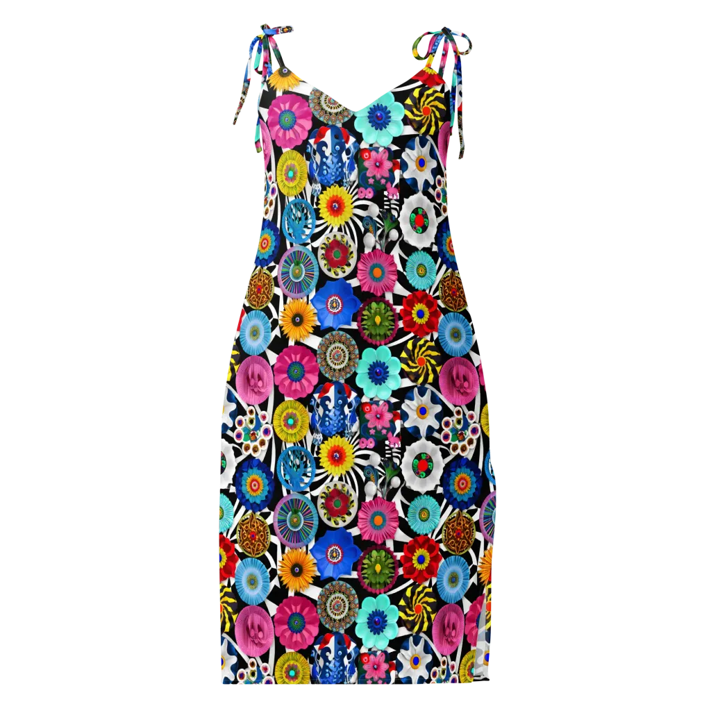 Chromatic Carnival on Slip Dress — Front