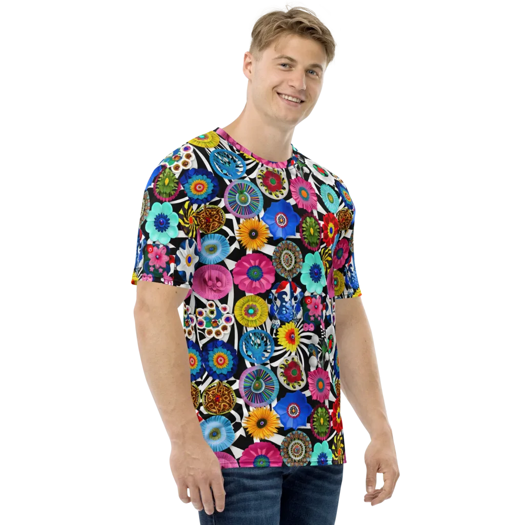 Chromatic Carnival on Men's Crew Neck T-Shirt — Right