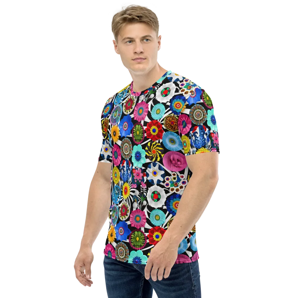Chromatic Carnival on Men's Crew Neck T-Shirt — Left