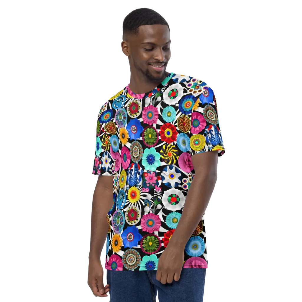 Chromatic Carnival on Men's Crew Neck T-Shirt — Left