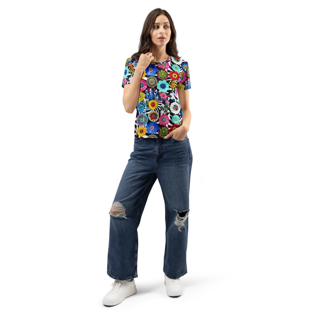Chromatic Carnival on Women's Crew Neck T-Shirt — Front
