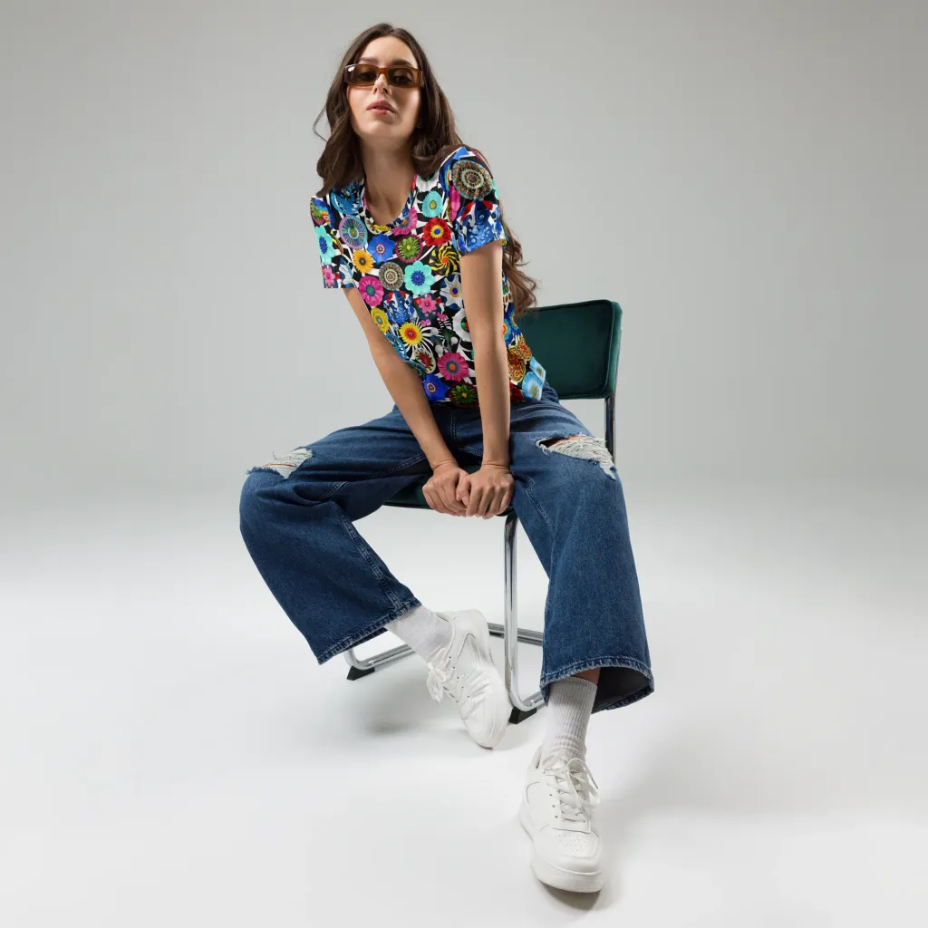 Chromatic Carnival on Women's Crew Neck T-Shirt — Front