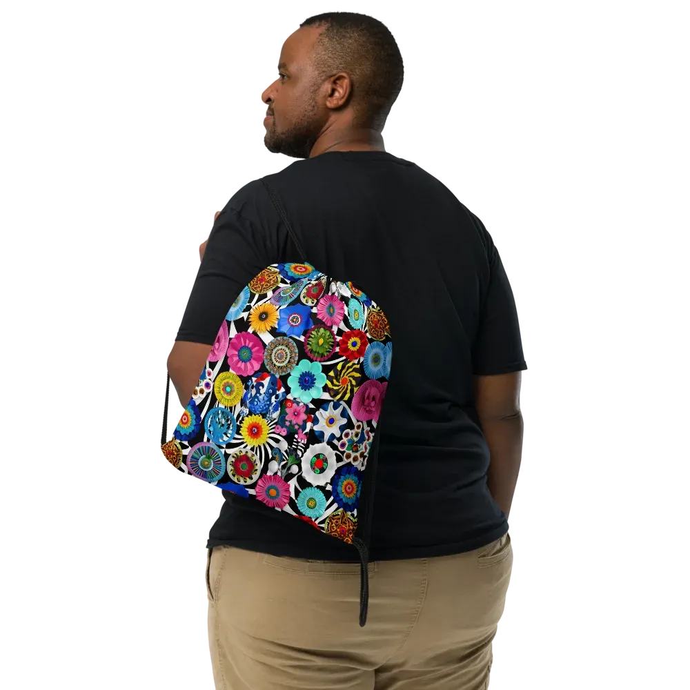 Chromatic Carnival on Drawstring Bag — Front