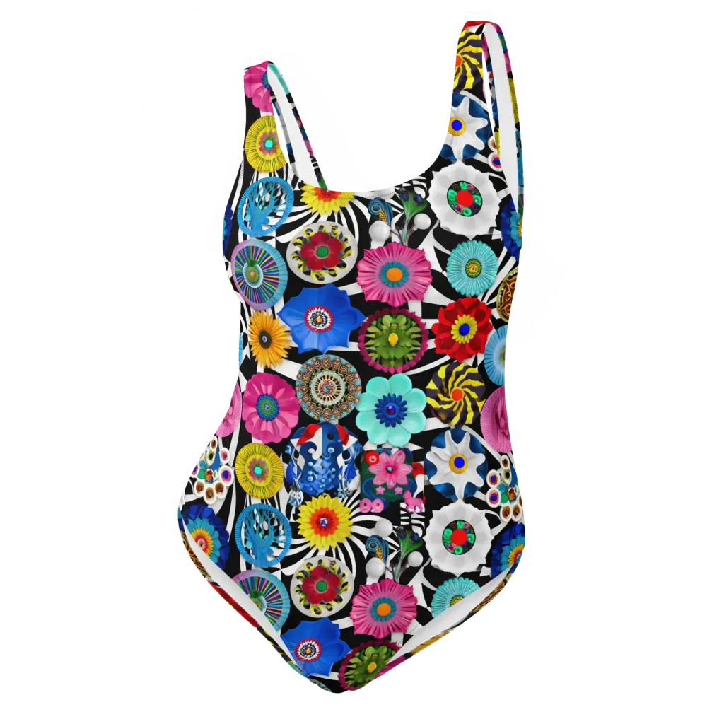 Chromatic Carnival on One-Piece Swimsuit — Front