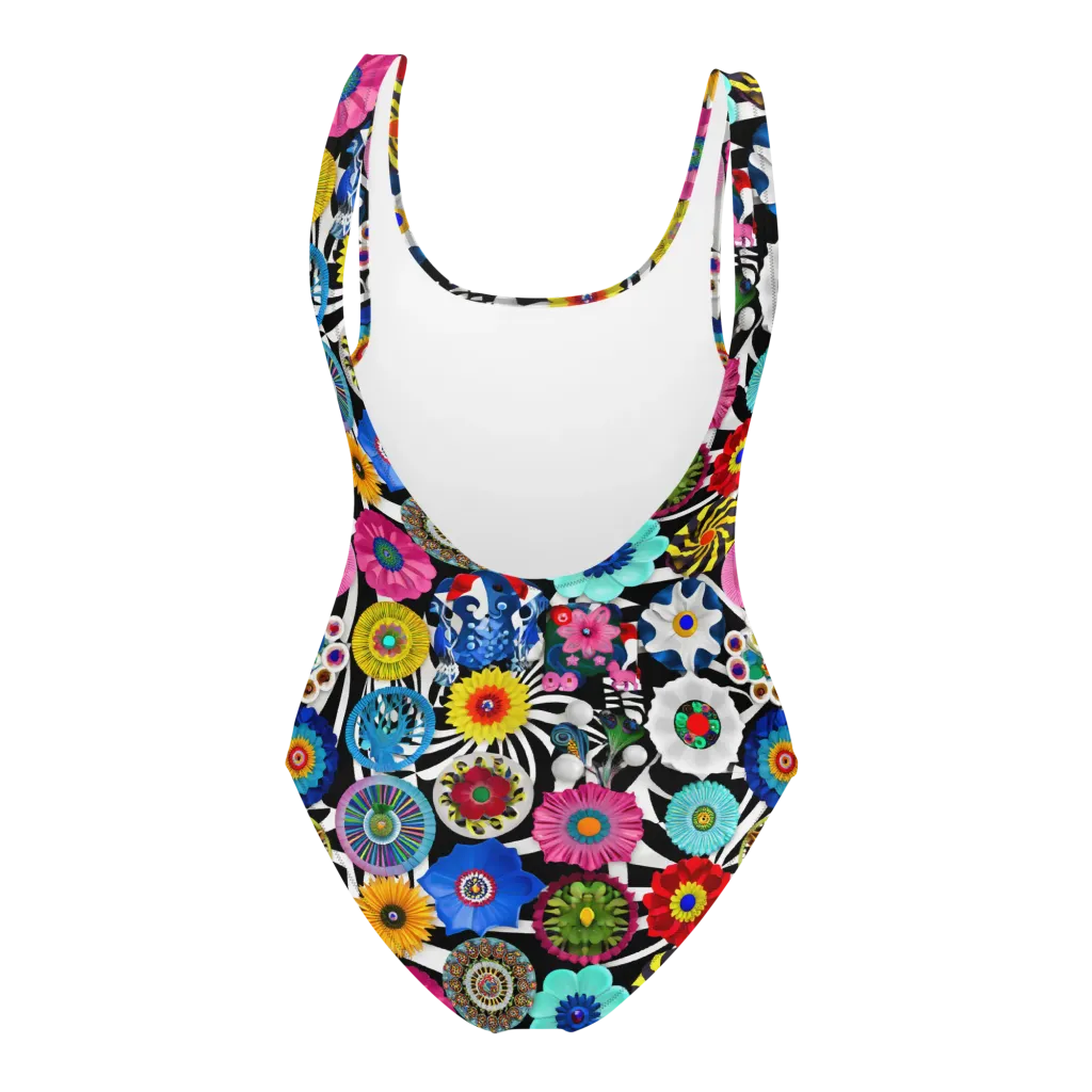 Chromatic Carnival on One-Piece Swimsuit — Back