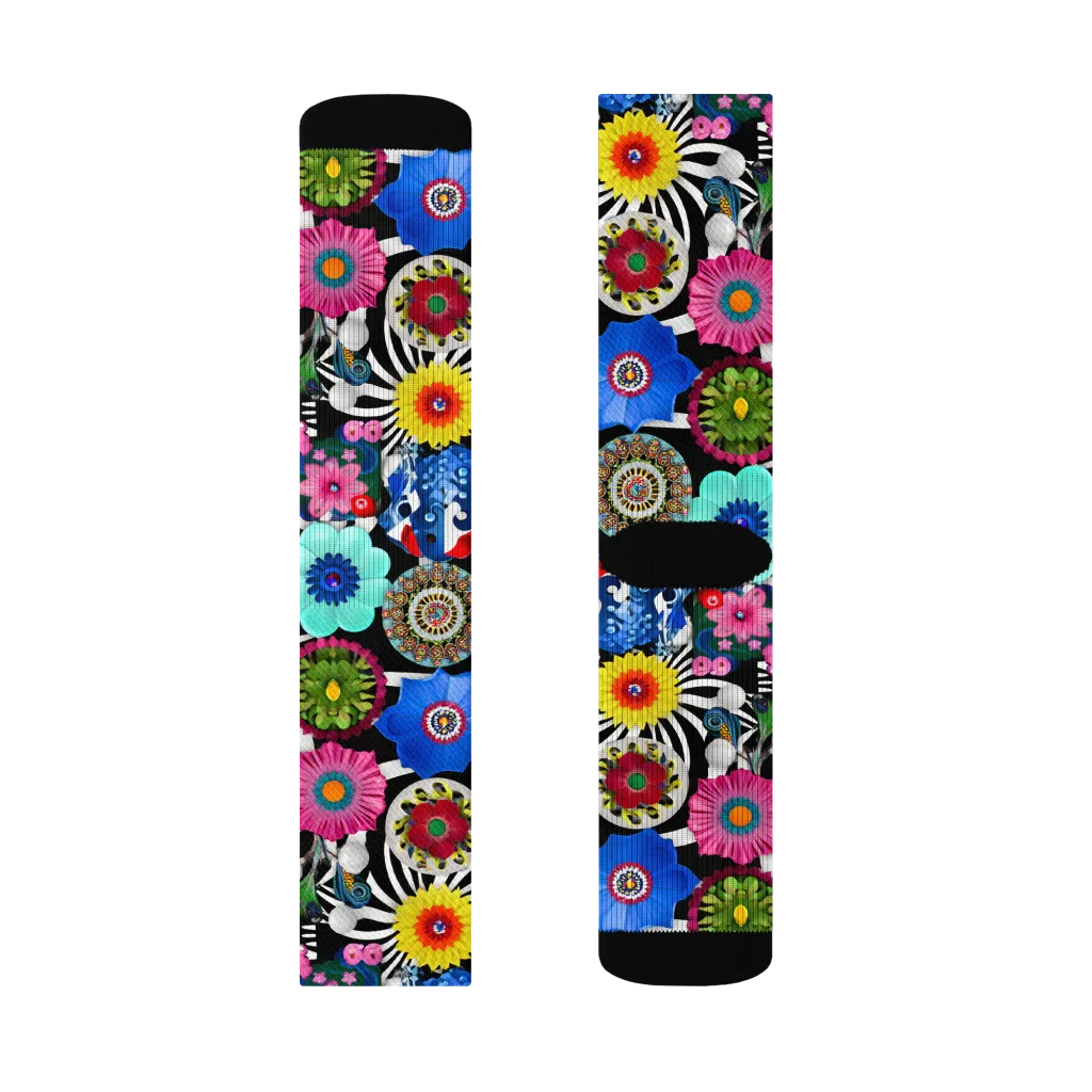 Chromatic Carnival on Socks — Right Sock