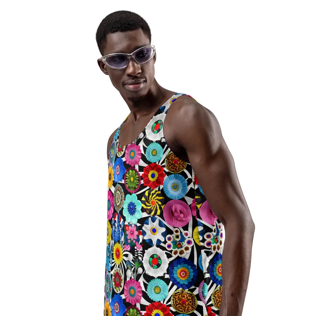 Chromatic Carnival on Men's Tank Top — Left