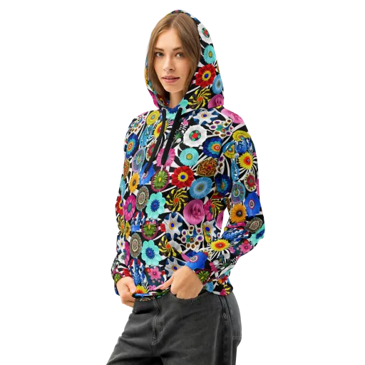 Chromatic Carnival on a Cotton Hoodie