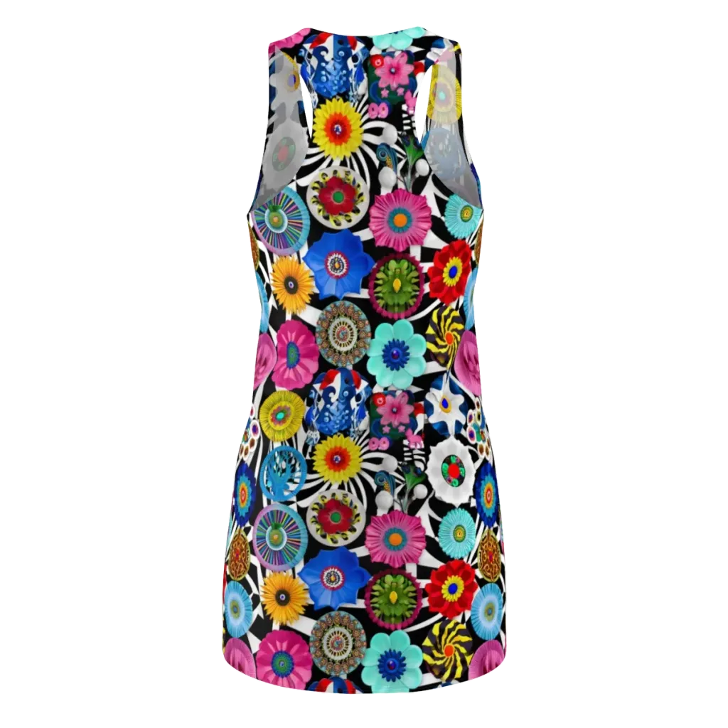 Chromatic Carnival on Racerback Dress — Back