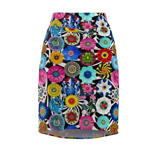 Chromatic Carnival on a Pencil Skirt