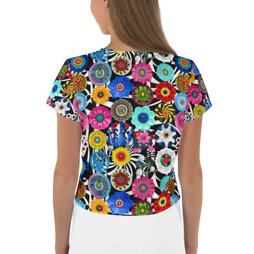 Chromatic Carnival on Crop Tee — Back