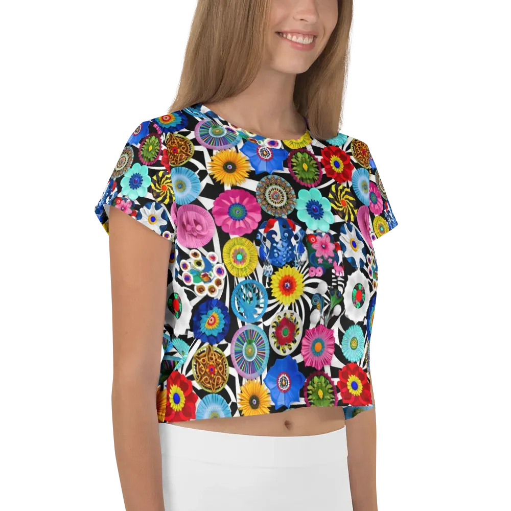 Chromatic Carnival on Crop Tee — Right