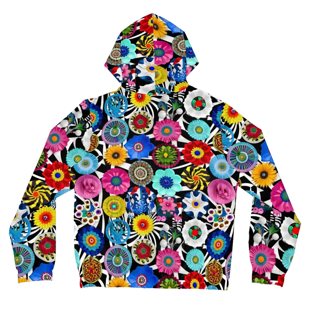 Chromatic Carnival on Women's Full-Zip Hoodie — Back