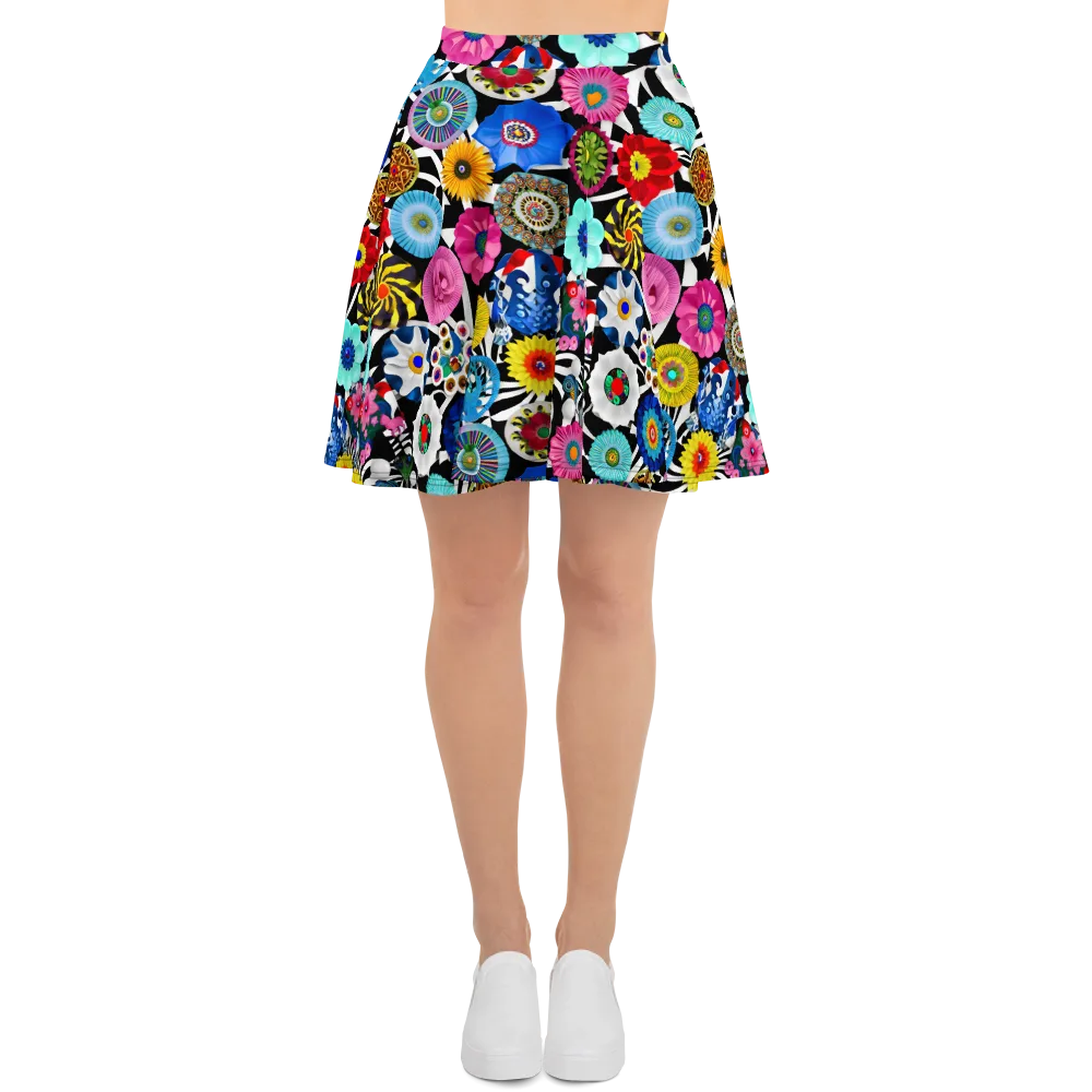 Chromatic Carnival on Skater Skirt — Front