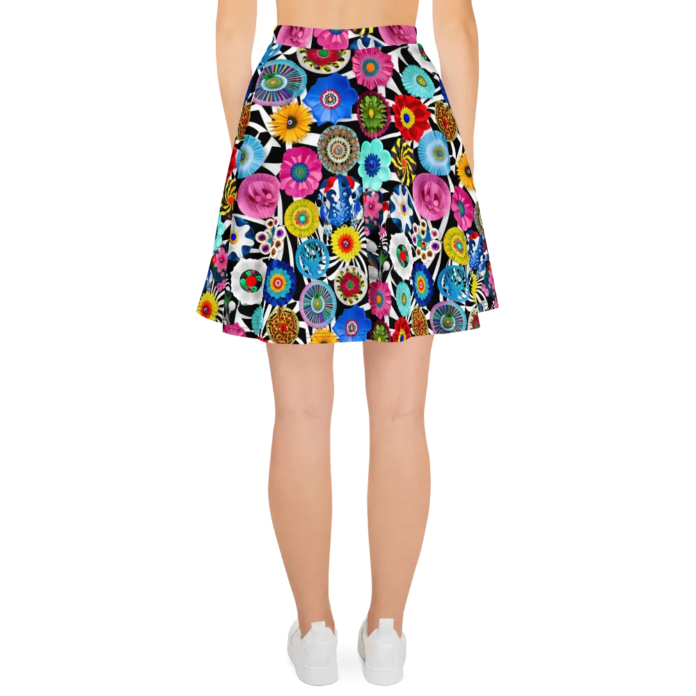 Chromatic Carnival on Skater Skirt — Back