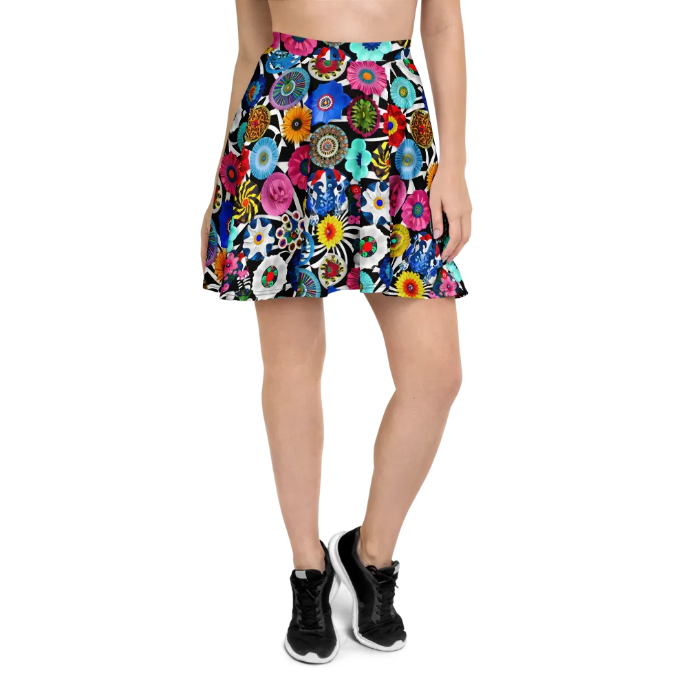 Chromatic Carnival on Skater Skirt — Front