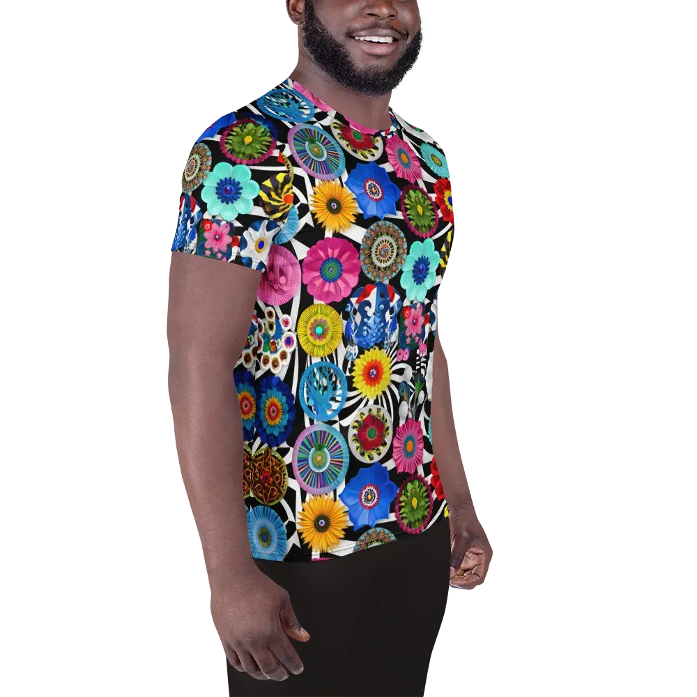 Chromatic Carnival on Men's Athletic T-Shirt — Right