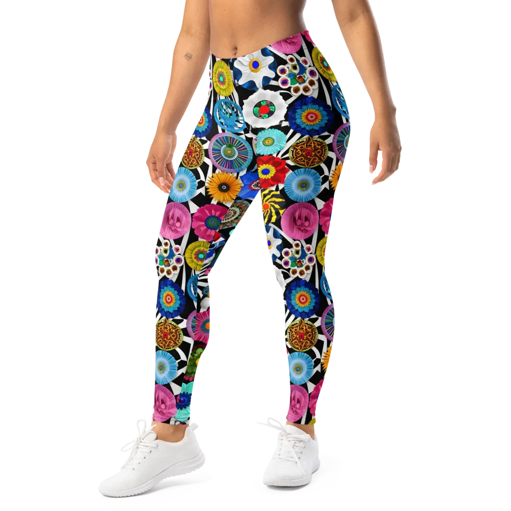 Chromatic Carnival on Leggings — Left Front