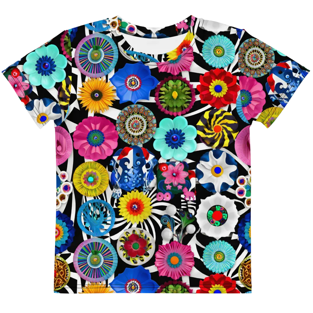 Chromatic Carnival on Kids Crew Neck T-Shirt — Front