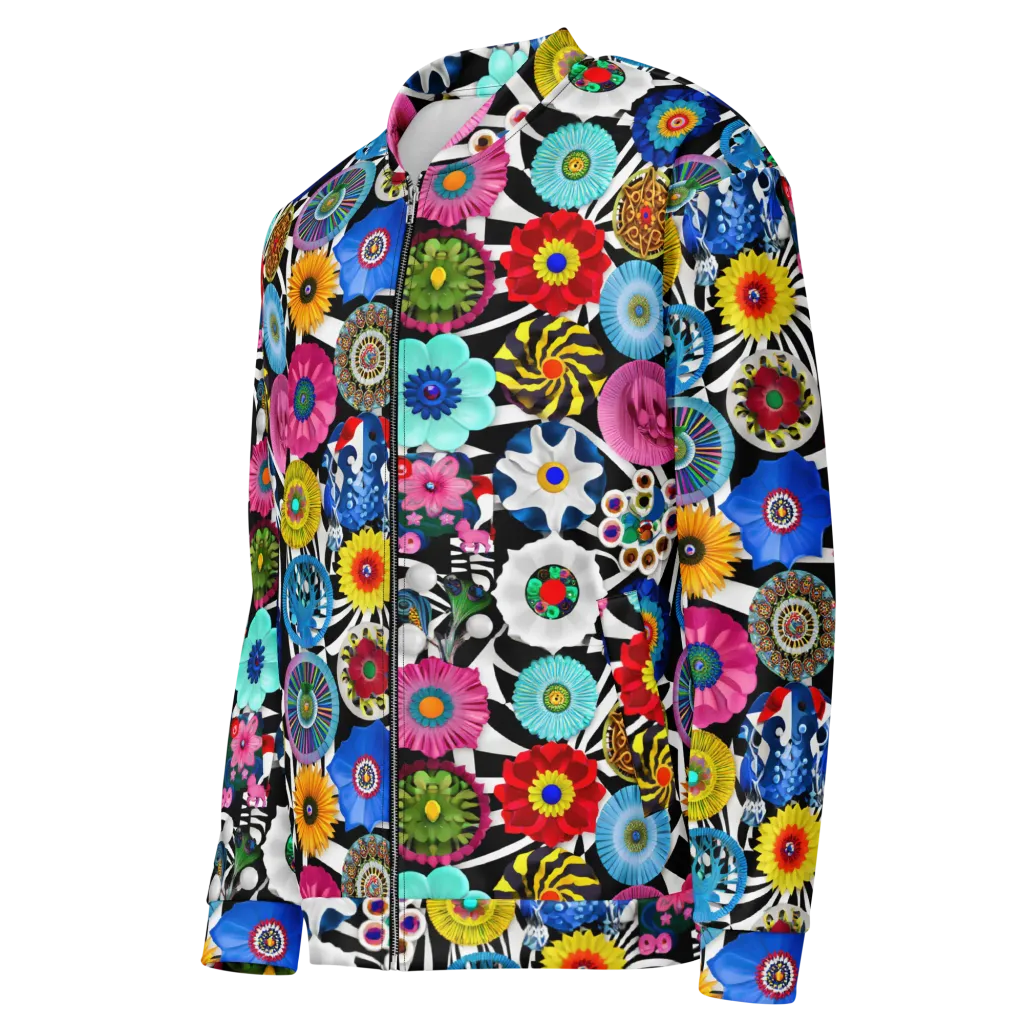 Chromatic Carnival on Bomber Jacket — Left Front