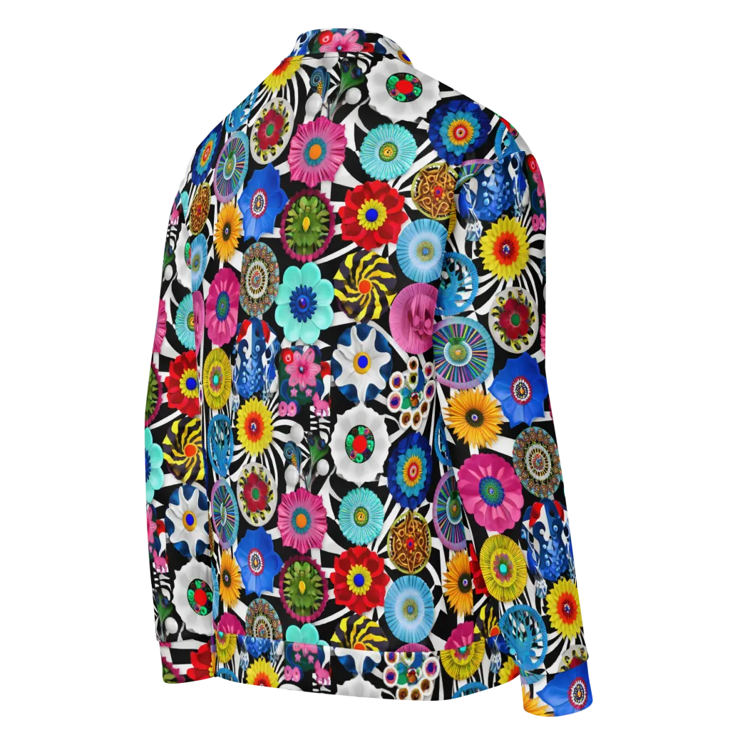 Chromatic Carnival on Bomber Jacket — Right Back