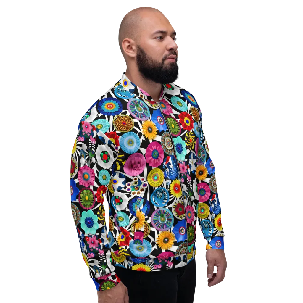 Chromatic Carnival on Bomber Jacket — Right