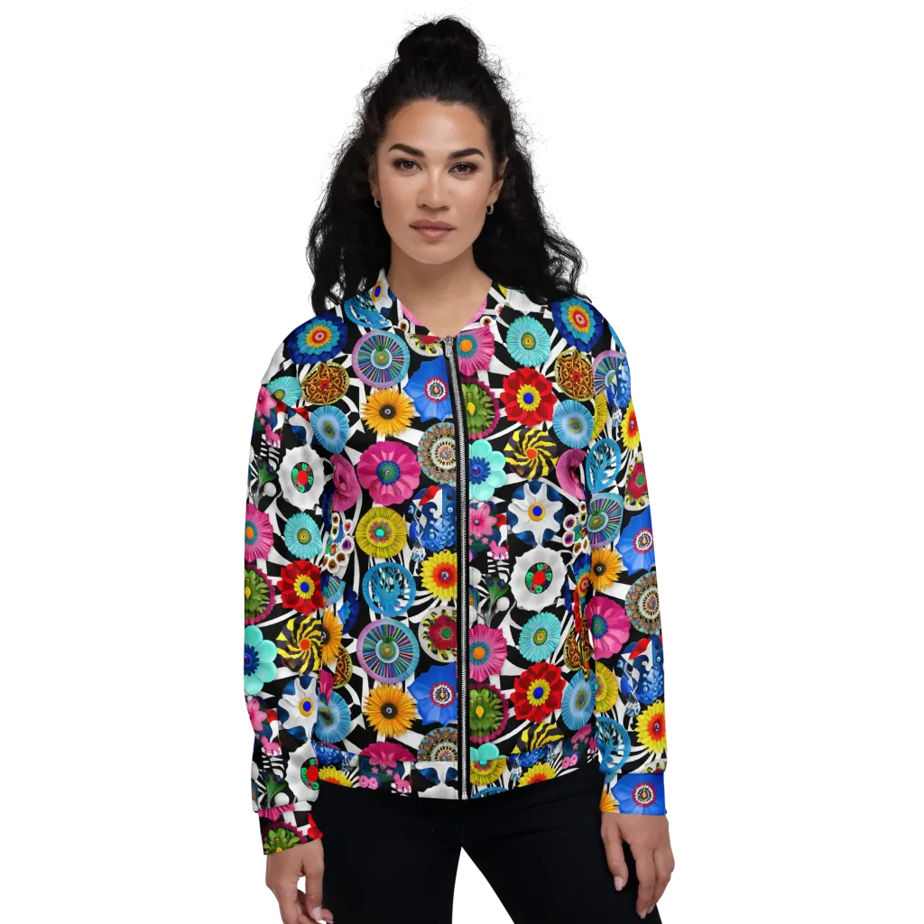 Chromatic Carnival on Bomber Jacket — Front