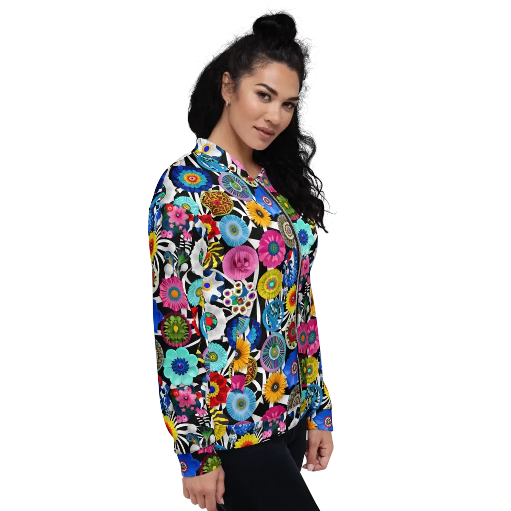 Chromatic Carnival on Bomber Jacket — Right