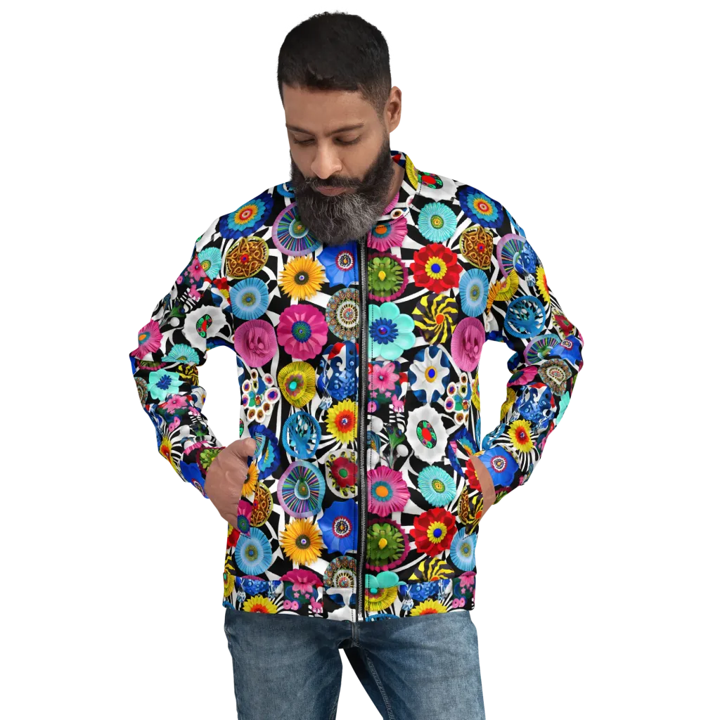 Chromatic Carnival on Bomber Jacket — Front