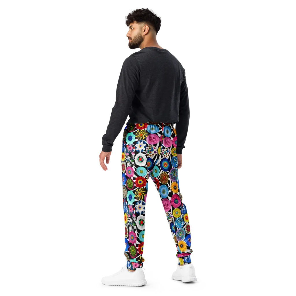 Chromatic Carnival on Men's Joggers — Back
