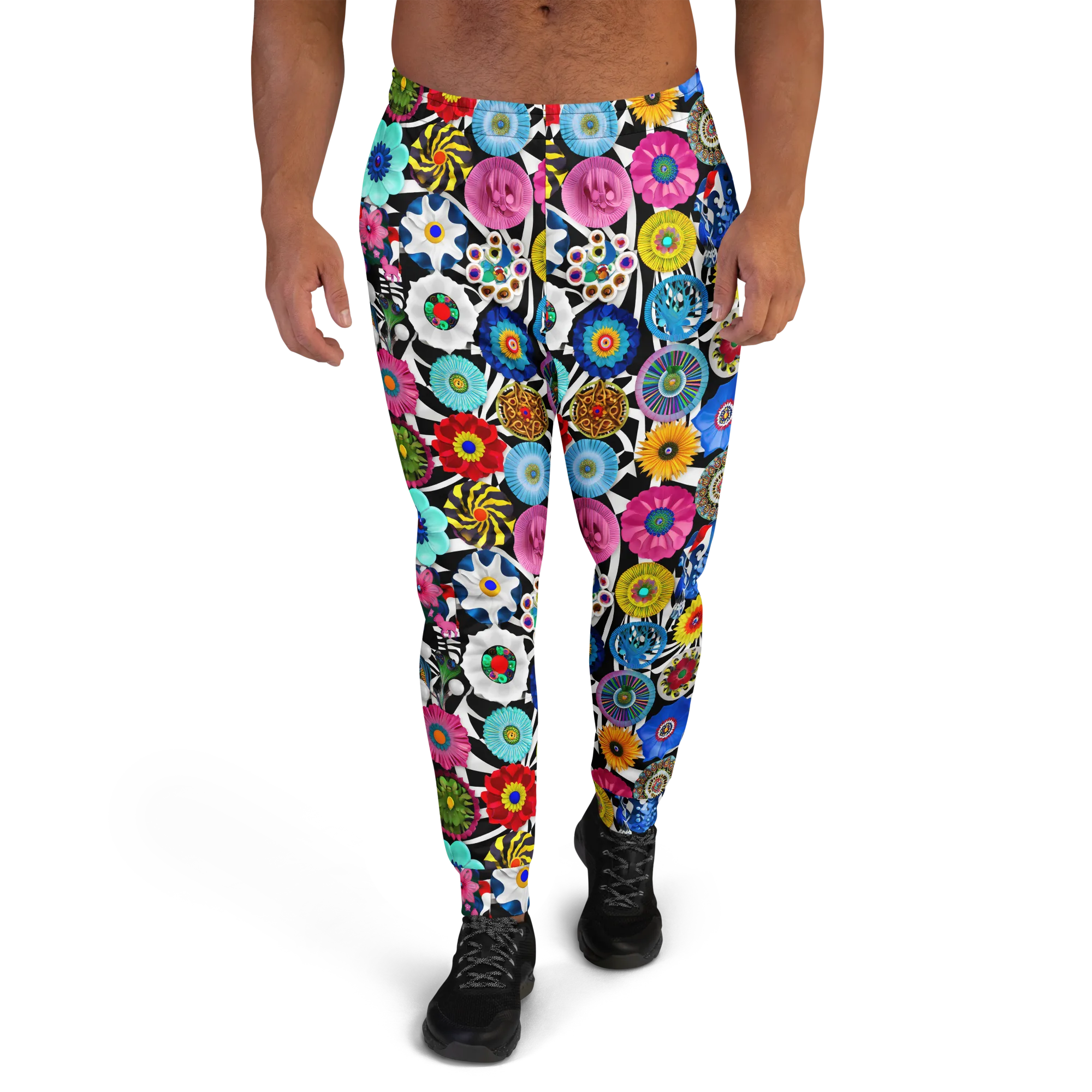 Chromatic Carnival on Men's Joggers — Front