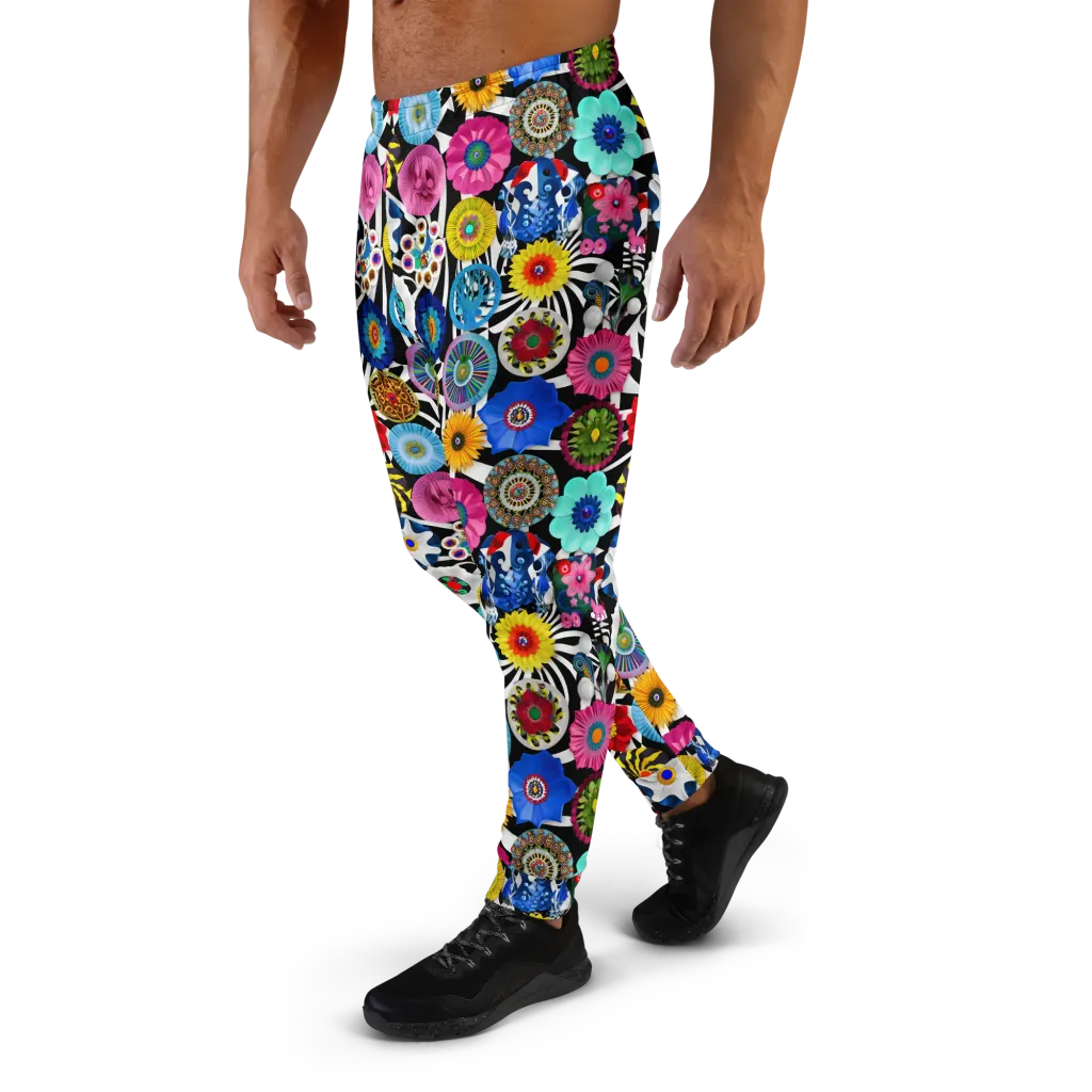 Chromatic Carnival on Men's Joggers — Left