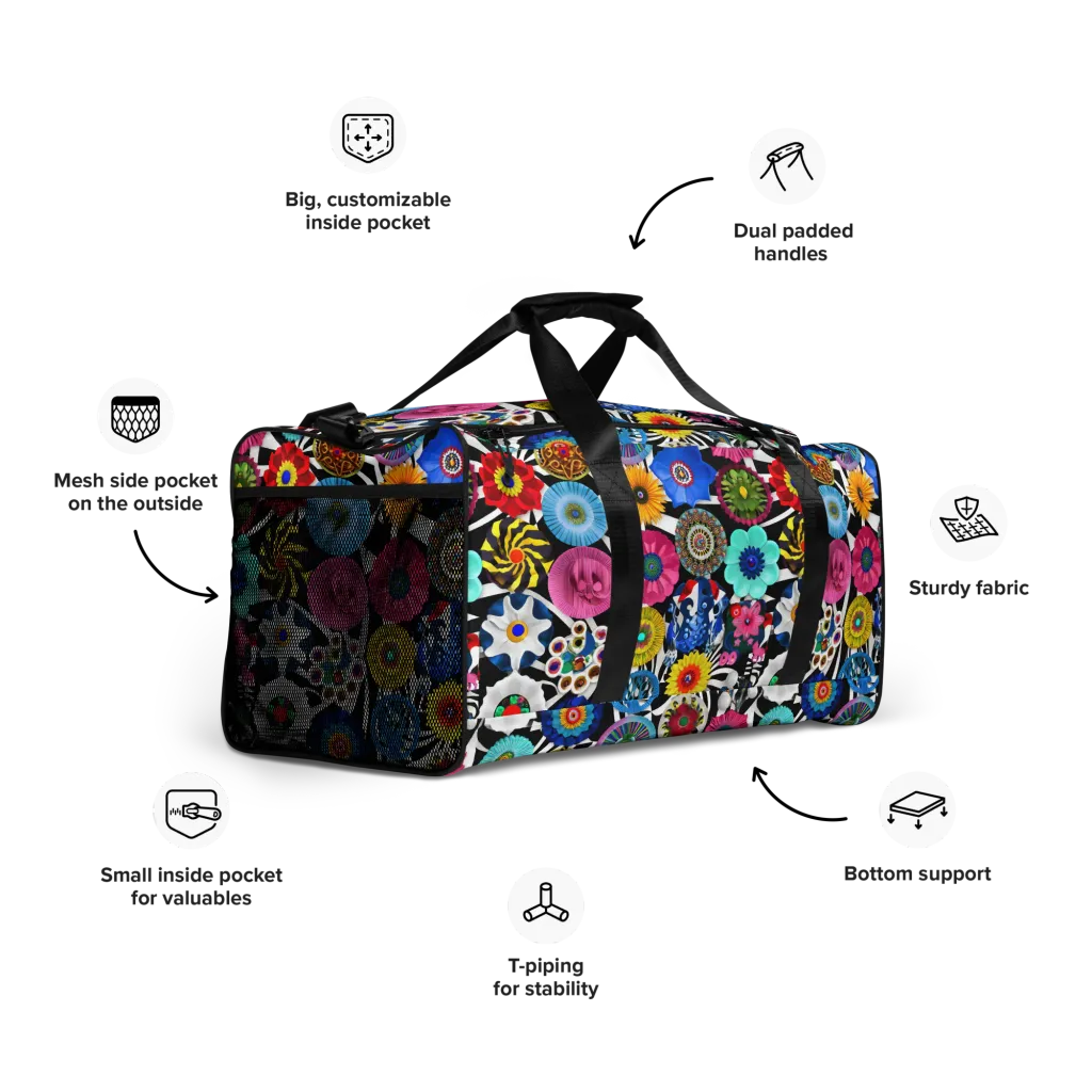 Chromatic Carnival on Duffle Bag — Right Front