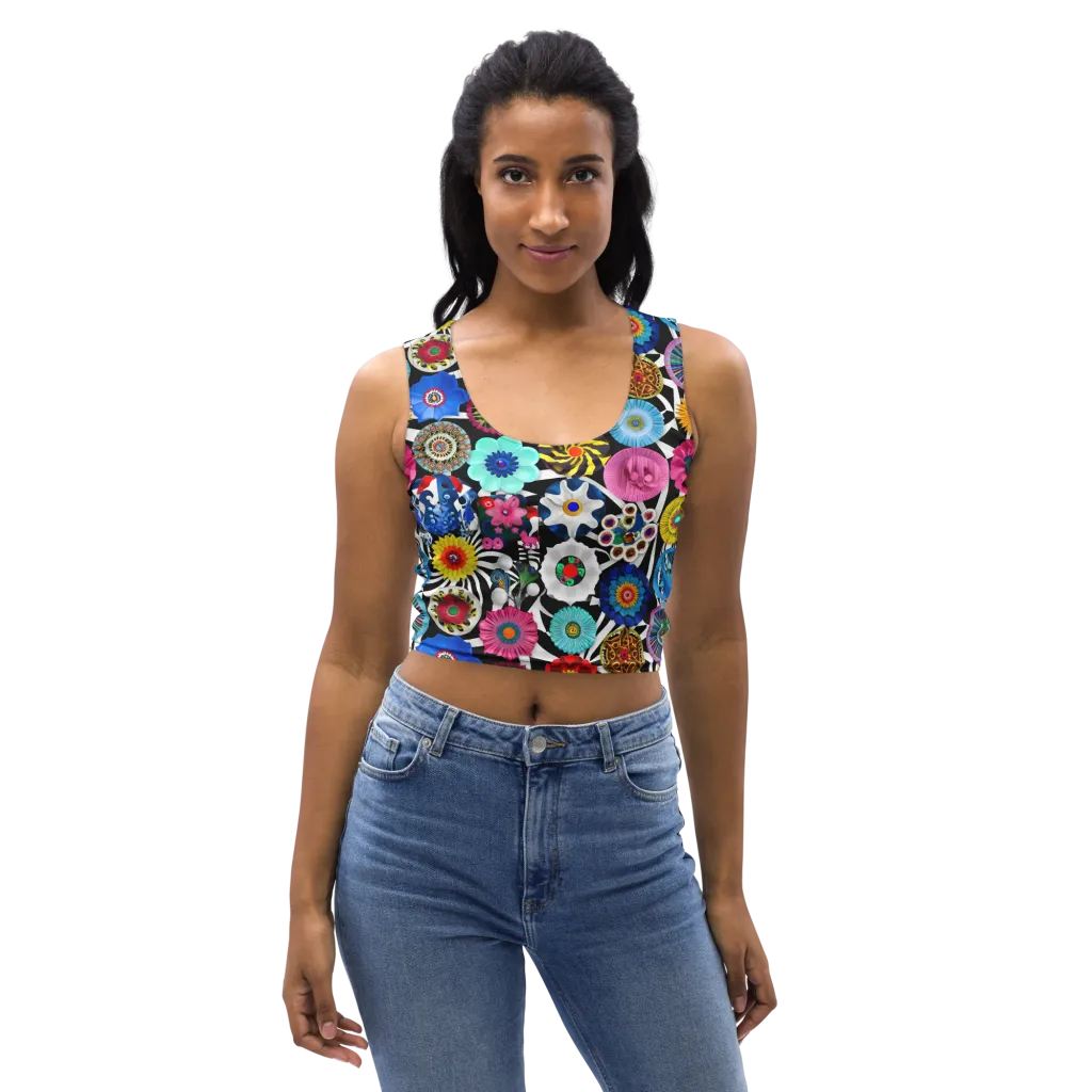 Chromatic Carnival on Crop Top — Front