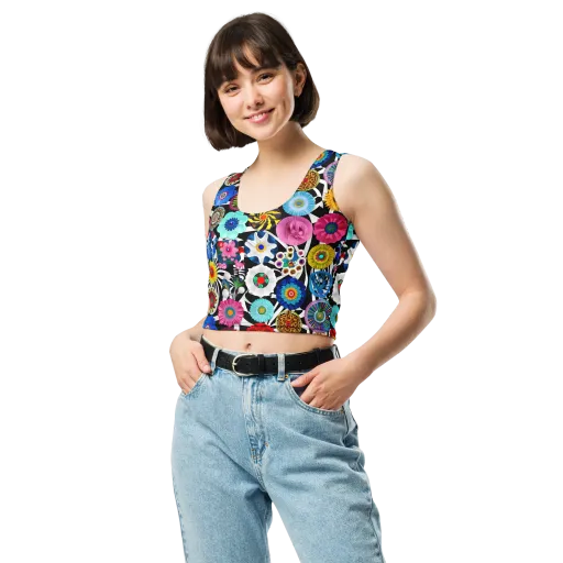 Chromatic Carnival on a Crop Top