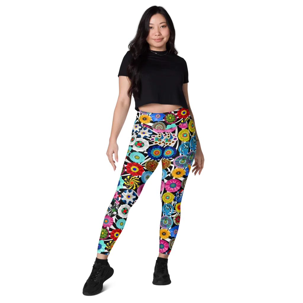 Chromatic Carnival on Leggings with Pockets — Front